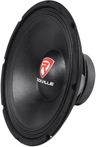 Vista 3 de Rockville RVP12W4 600W 12" Subwoofer de DJ PA Raw de 4 ohm, cono reforzado con fibra, alta excursión, graves profundos, para actuaciones en vivo