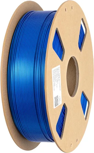 Vista 3 de Filamento de impresora PLA 3D de seda 1.75 mm. / 0.06 pulgadas 1 Kg. / 2.2 libras, brillante y sedoso brillo púrpura negro rojo cobre