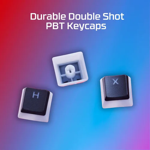 Vista 6 de HyperX Pudding Keycaps 2 - Juego completo de llaves - PBT - 112 teclas - Blanco