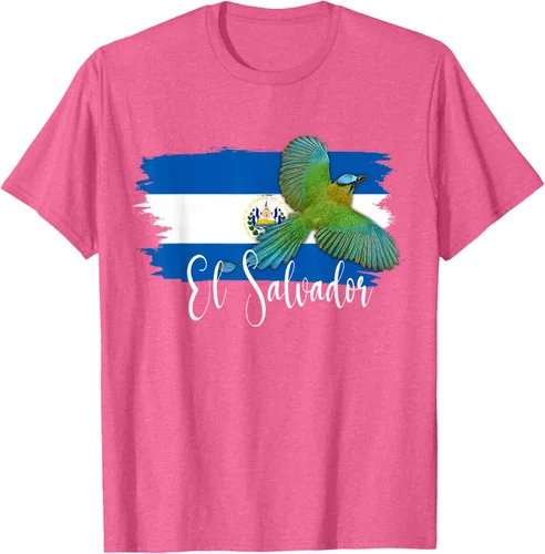 Vista 40 de Camiseta con la bandera de El Salvador, mapa de El Salvador, camiseta de Salvador para mujer, Negro