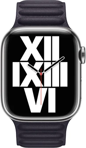 Vista 3 de Apple - Correa de reloj, eslabones de piel (41 mm), tinta, S/M
