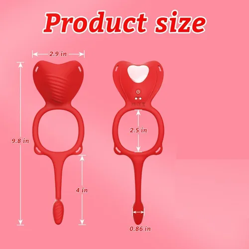 Vista 3 de Juguetes sexuales para parejas, vibrador portátil - bragas vibradoras con control remoto BDSM con 9 modos de vibración, anillo de pene con tapón