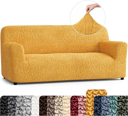 Vista 23 de PAULATO BY GA.I.CO. Funda para Silla - Funda para Sillón - Funda para Sillón - Funda de Tela Suave - Protector de Muebles Elegante de Ajuste Ceniza
