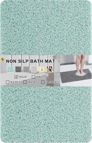 Vista 15 de Tapete antideslizante para bañera, tapete de baño antideslizante de 0.6 pulgadas, extra grueso, de secado rápido, tapete de ducha antideslizante