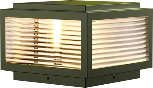 Vista 9 de Luz de poste para exteriores de 12 x 12 pulgadas, luz de columna, lámpara de columna con cable de 110-240 V (12-36 V bombilla de reemplazo), luz