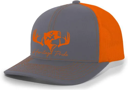 Vista 15 de Heritage Pride Sombrero de camionero de malla bordada para hombre de caza de pato de pesca de ciervos
