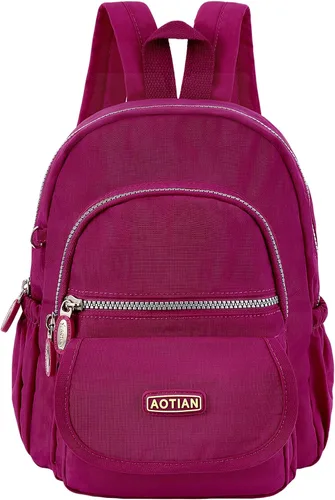 Vista 8 de AOTIAN Mini nailon impermeable mujeres Mochilas Casual ligera fuerte pequeño packback Daypack para las niñas Ciclismo Senderismo camping viajes al
