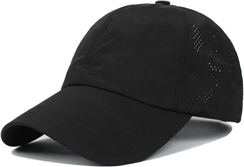 Vista 4 de Gorra de béisbol de cola de caballo para mujer, gorra de béisbol de malla de secado rápido con agujero de cola de caballo