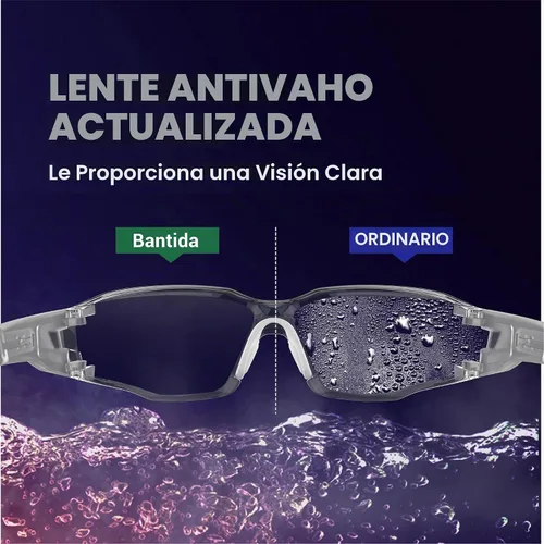 Vista 5 de Safety Glasses, Adjustable Anti-Fog Eye Protection For Men Women Negro&verde