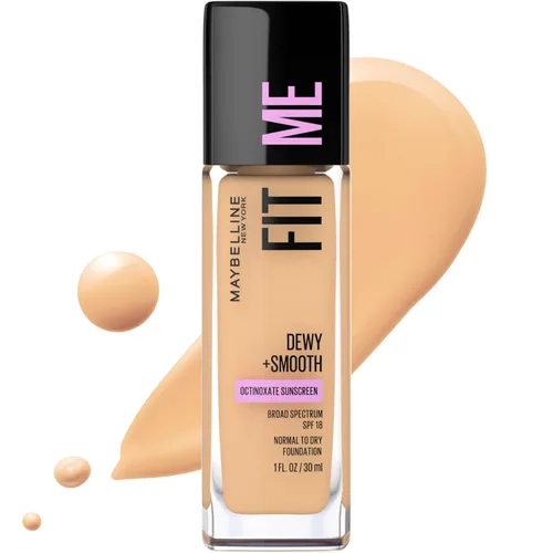Vista 16 de Maybelline Fit Me Dewy + base líquida suave de maquillaje, Mocha, 1 unidad (el empaque puede variar)