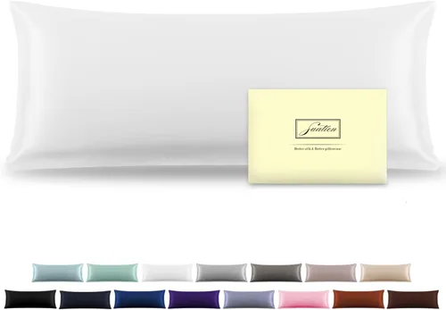 Vista 57 de Funda de almohada de seda para cabello y piel, suave, transpirable y resistente, funda de almohada de seda de tamaño Queen, fundas de almohada