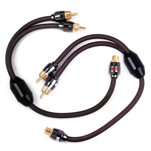 Vista 9 de Conector divisor adaptador RCA Y de 1 pie 1 macho a 2 hembra (paquete de 2) (1 macho a 2 hembra)