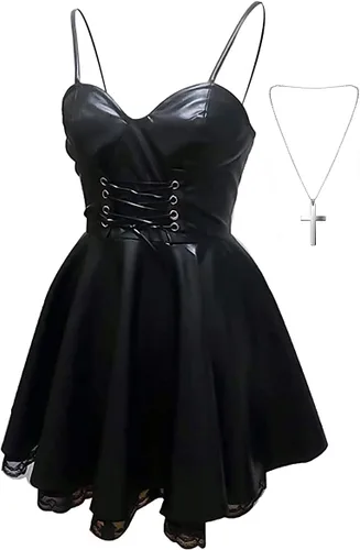 Vista 2 de Misa Amane disfraz de cosplay conjunto completo femenino vestido gótico oscuro steampunk halloween