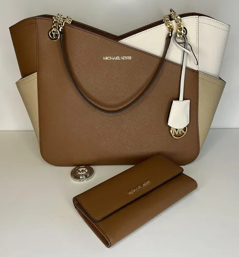Vista 8 de Michael Kors Jet Set - bolsa de hombro para viaje con cadena grande cartera triple Michael Kors Jet Set