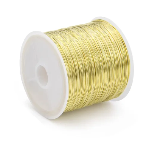 Vista 28 de Alambre de joyería de 492 pies, calibre 32, resistente al deslustre, rollo de alambres de cobre para cuentas a granel para manualidades DIY, Bronce