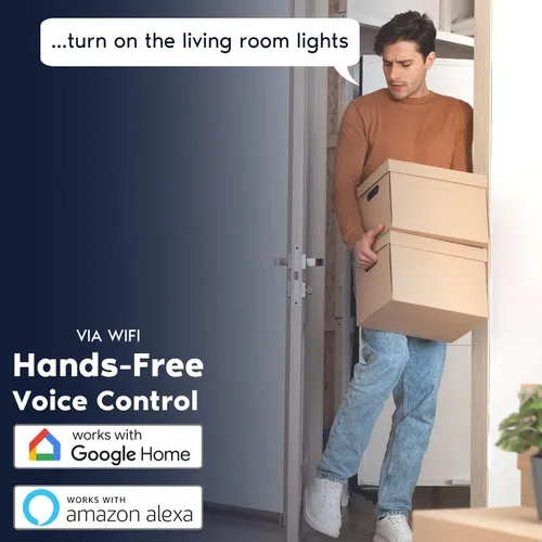 Vista 3 de LUXRITE Paquete de 12 luces empotrables LED inteligentes cuadradas de 6 pulgadas, cambio de color RGBW, control de aplicación WiFi, control de voz