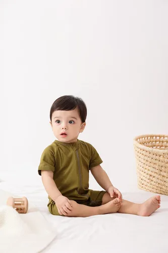 Vista 4 de BeiVSlley Paquete de 2 mamelucos de manga corta para bebé, niño, niña, unisex, de algodón
