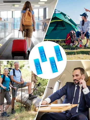 Vista 7 de YOUSHARES Bolsas de hielo para enfriador de insulina - Paquete frío de medicina aprobada por la TSA para viajes aéreos, paquetes de mini congelador