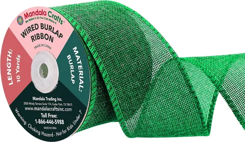 Vista 118 de Mandala Crafts Cinta de arpillera negra de 1.5 pulgadas de ancho para manualidades, rollo de 20 yardas de cinta rústica de arpillera para coronas
