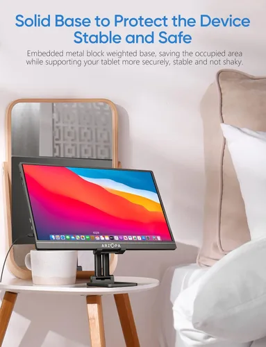 Vista 4 de ARZOPA - Soporte para teléfono celular, soporte plegable para teléfono con altura y ángulo ajustables para escritorio, compatible con iPhone, iPad