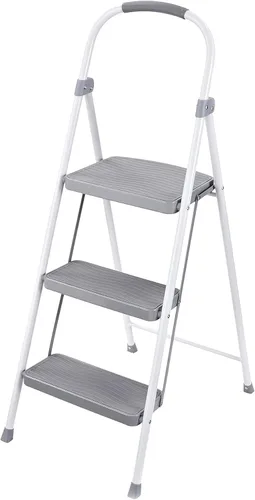 Vista 11 de Rubbermaid, taburete de 1 escalón de acero., Plateado, RMS-1