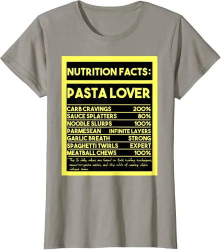 Vista 74 de Pasta Lover Nutrition Facts: The Ultimate Carb Connoisseur's T-Shirt Negro