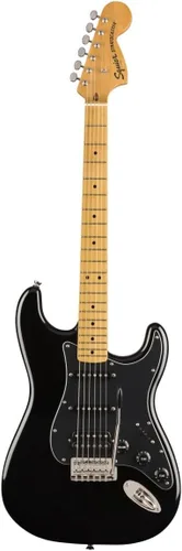 Vista 3 de Squier Classic Vibe 70s Stratocaster Guitarra eléctrica, con garantía de 2 años, negra, diapasón de madera de arce