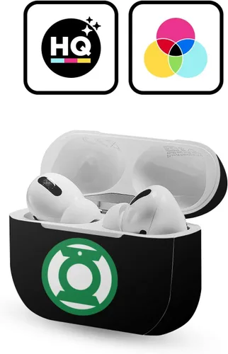Vista 2 de Head Case Designs Calcomanía de vinilo con licencia oficial de Green Lantern DC Comics, color negro, compatible con AirPods Pro