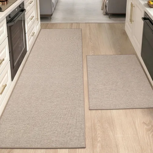 Vista 12 de Color&Geometry 2 alfombras y tapetes de cocina antideslizantes, lavables, absorbentes, fáciles de limpiar, tapetes de cocina para frente