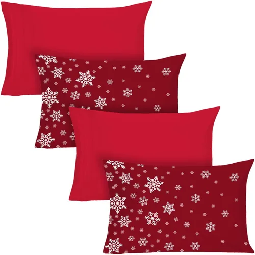 Vista 9 de [Usado] YIYEA Juego de 4 fundas de almohada tamaño Queen, ultra suaves 1800TC calidad hotelera, fundas de almohada bordadas de microfibra de doble