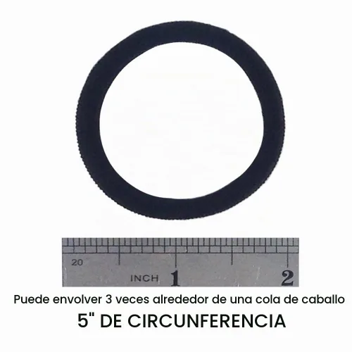 Vista 4 de J-MEE Bandas para el cabello, 100 piezas de coleta de algodón sin costuras, accesorios para cabello grueso (negro)