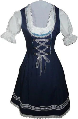 Vista 2 de Dirndl World 3 piezas Disfraz de Baviera dirndl-s, minivestido para mujer, Oktoberfest, tallas 4-22, Di06, 20
