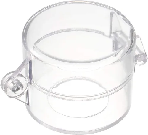 Vista 15 de uxcell 2 piezas de plástico transparente cubierta de interruptor protector para 0.866 in de diámetro interruptor de botón 55x43