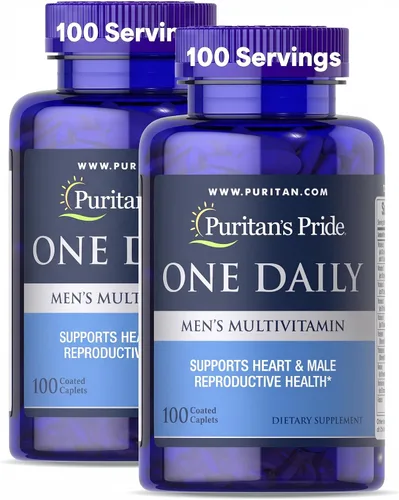 Vista 7 de Puritan's Pride One Daily Multivitamínico para hombre, suplemento dietético para apoyar la salud cardíaca y reproductiva masculina con vitamina A