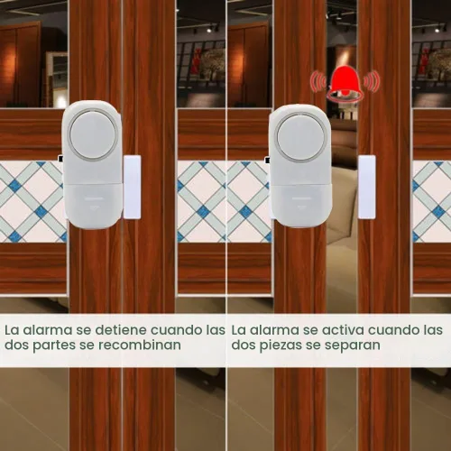 Vista 3 de Alarma de seguridad personal para ventana y puerta con sensor inalámbrico, 10