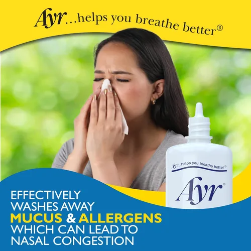 Vista 9 de Ayr Spray nasal salino de 1.7 fl oz – Crema hidratante nasal no medicada para pasajes nasales secos para alivio del resfriado y alergias