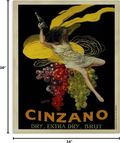 Vista 9 de Stupell Industries 'Cinzano Vintage Poster Wine' Arte en lienzo Póster vintage de Cinzano