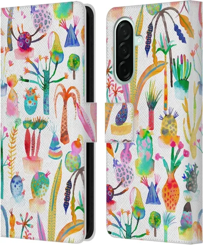 Vista 113 de Head Case Designs Officially Licensed Ninola Brushstrokes Black Summer Patterns Leather Wallet Case Compatible with Samsung Galaxy A07 4G
