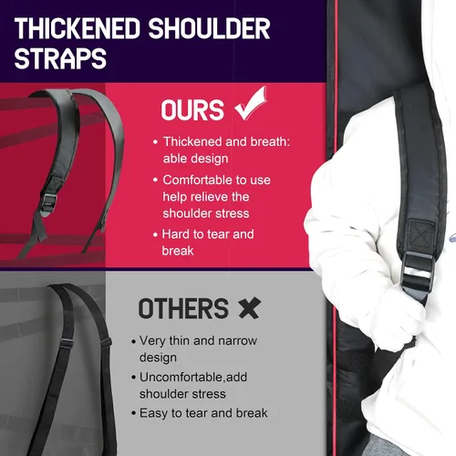Vista 4 de Ruibo Funda para Teclado de 61 Teclas, Funda de Concierto para Teclado Piano Portátil Duradero Impermeable Tela Oxford 600D con Acolchado de Algodón