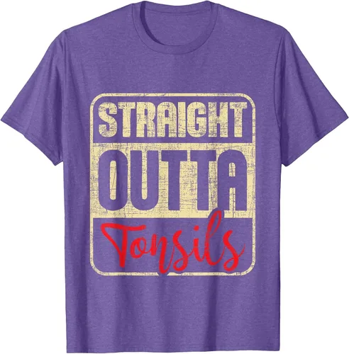 Vista 78 de Straight Outta Amígdalas - Camiseta de recuperación de cirugía de eliminación de amígdalas Asphalt Grey