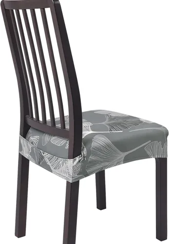Vista 15 de SearchI Juego de 2 fundas de asiento elásticas para sillas de comedor, suaves, extraíbles y lavables, para sillas de comedor, protector de asiento