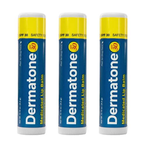 Vista 9 de Bálsamo Labial de Coco Dermatone SPF 30, 0.15 oz - Paquete de 3