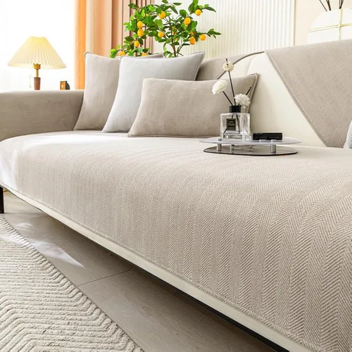 Vista 5 de Divertida funda de sofá mullida, protector de muebles de felpilla para sofá, divertidas fundas de sofá antideslizantes, fundas genéricas para sofá