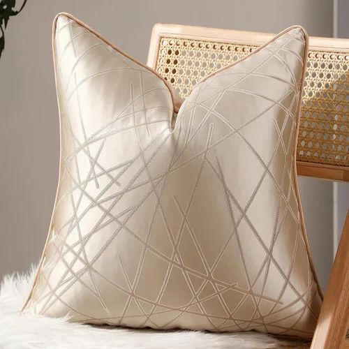 Vista 14 de vctops Funda de cojín decorativa abstracta gris de lujo, funda de cojín cuadrada suave para sofá, dormitorio, automóvil