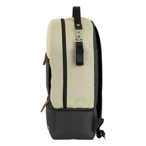 Vista 4 de Bolsa de Deporte con Portazapatos Safta M883 Beige Gris oscuro 15 L