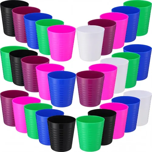 Vista 7 de Eccliy 36 vasos de plástico para niños de 8 onzas, color azul Tonos azules