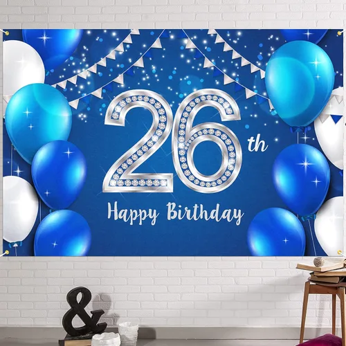 Vista 17 de HAMIGAR Fondo de pancarta de feliz cumpleaños número 10 de 6 x 4 pies, decoraciones de cumpleaños de 10 años, suministros de fiesta para niñas