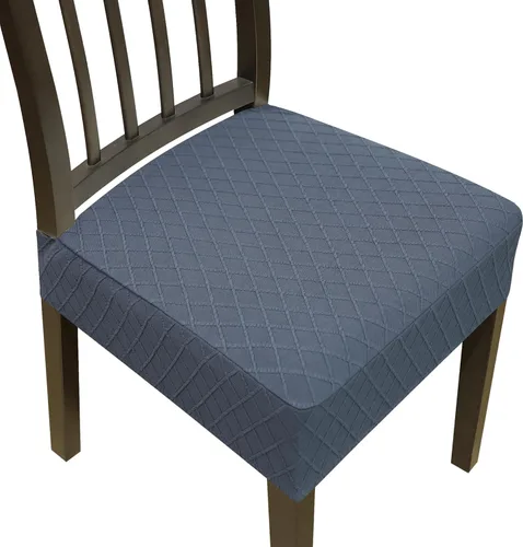 Vista 21 de Fundas para silla de comedor, juego de 2 fundas para sillas de comedor, fundas elásticas de jacquard para sillas de cocina, funda extraíble lavable