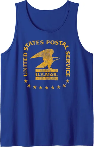 Vista 7 de USPS Servicio Postal de los Estados Unidos Vintage Mail Seal Tank Top, Negro -, Pequeña