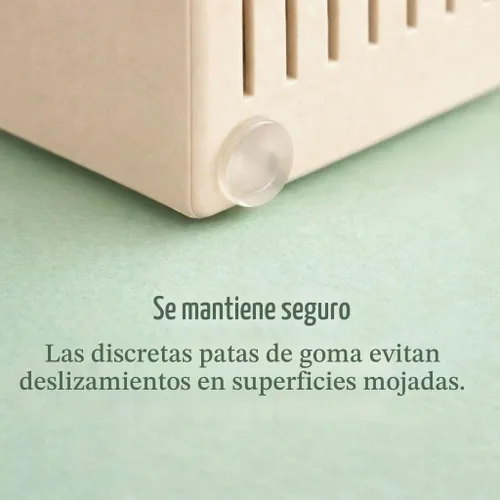 Vista 5 de Essence & Abode Sustainable Living Soporte para Champú Sólido – Jabonera Multibarra con Drenaje – Barra de Jabón, Barra de Champú y Barra de Beige
